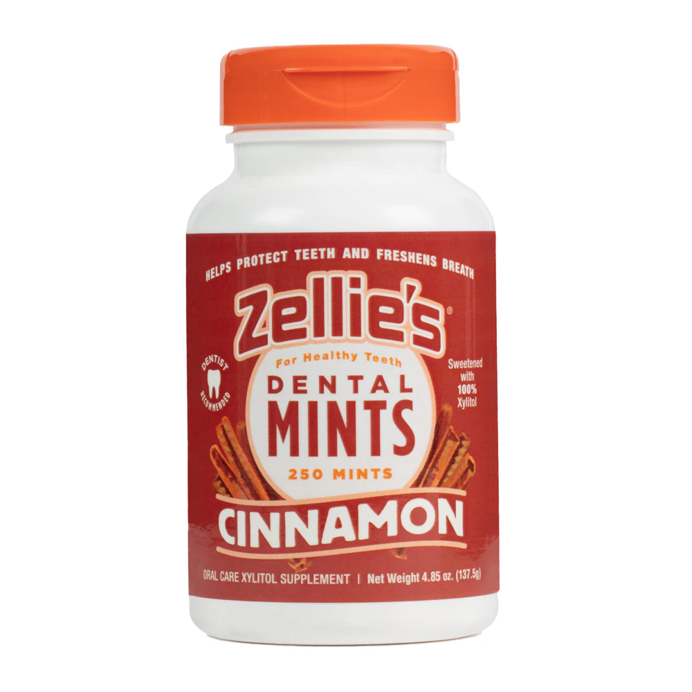 Zellie's Xylitol Dental Mints Sugar-Free Cinnamon -- 250 Mints