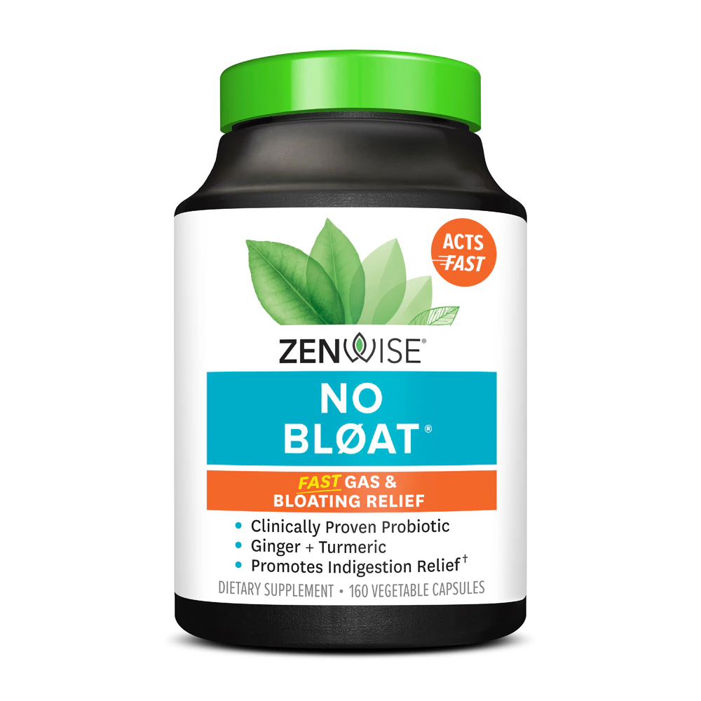 Zenwise No Bloat -- 160 Vegetable Capsules