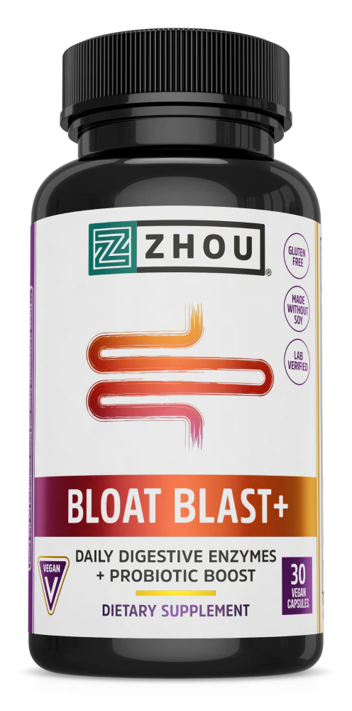 Zhou Bloat Blast Plus -- 30 Vegan Capsules