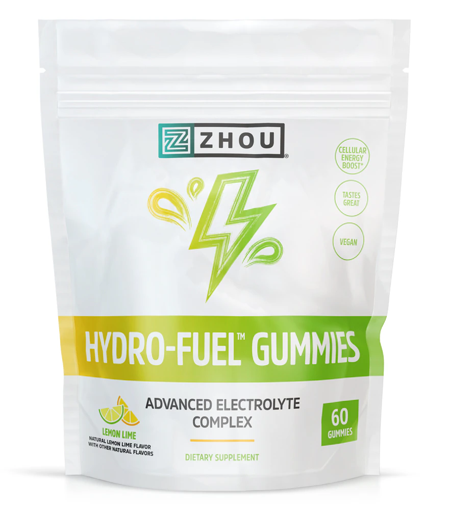 Zhou Hydro-Fuel+ Gummies Lemon Lime -- 60 Gummies