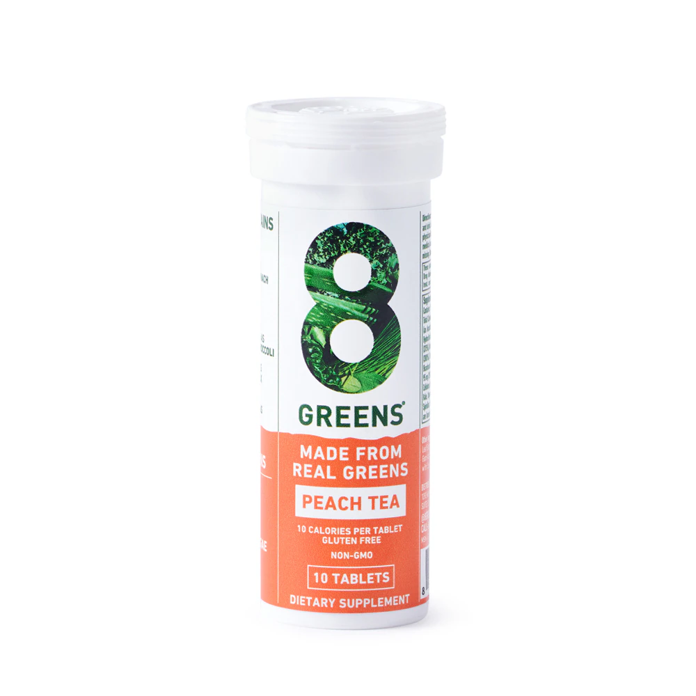 8Greens Peach Tea Effervescent Tablets -- 10 Tablets