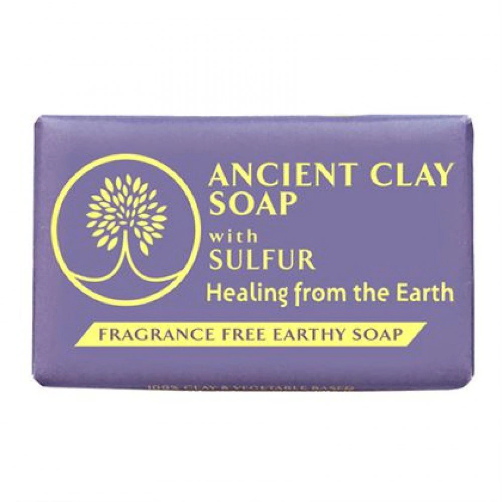 Zion Health Ancient Clay Bar Soap with Sulfur Fragrance Free -- 1 oz