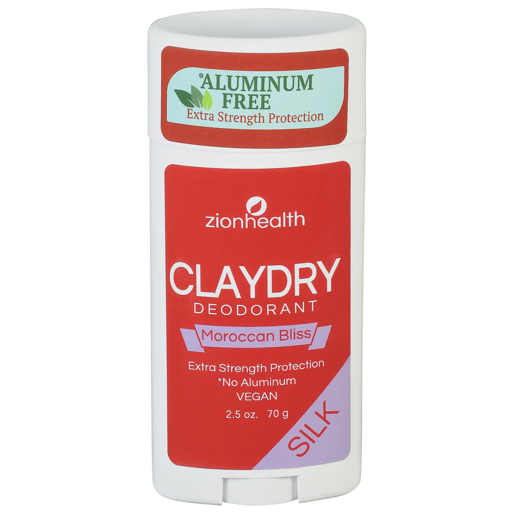 Zion Health Clay Dry Deodorant Aluminum Free Silk - Moroccan Bliss -- 2.5 oz