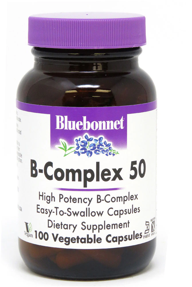 Bluebonnet Nutrition B-Complex 50 -- 100 Vegetable Capsules