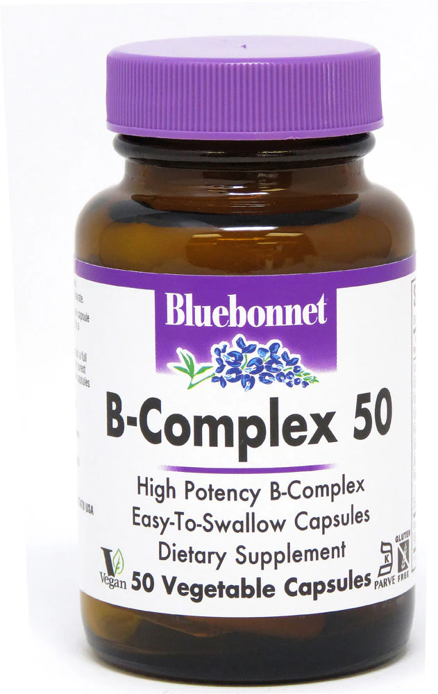 Bluebonnet Nutrition B-Complex 50 -- 50 Vegetable Capsules