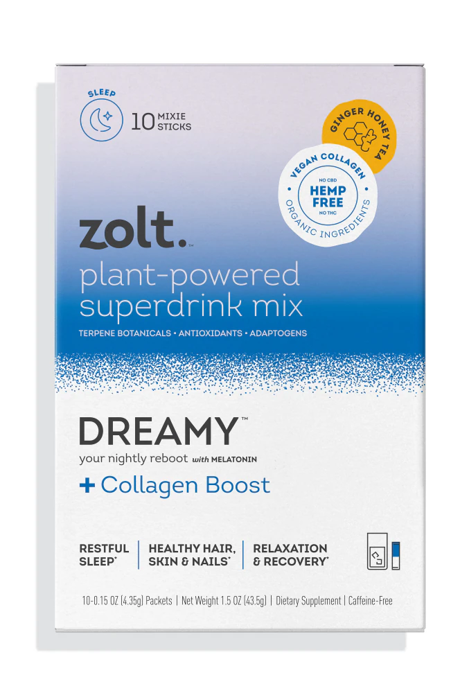 Zolt Plant-Powered Superdrink Mix Dreamy + Collagen Boost -- 0.15 oz Each / Pack of 12