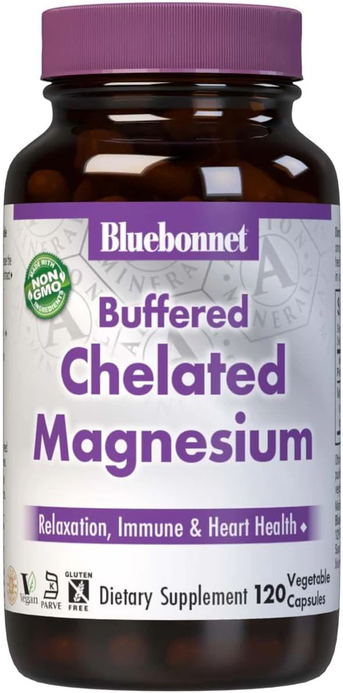 Bluebonnet Nutrition Buffered Chelated Magnesium -- 200 mg - 120 Vegetable Capsules