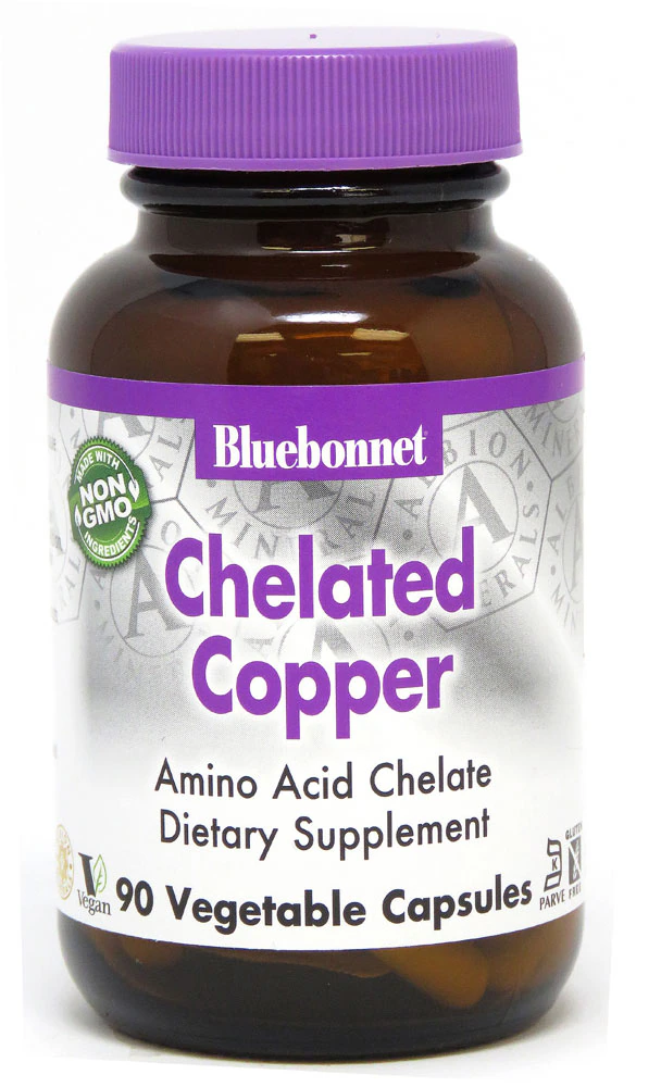 Bluebonnet Nutrition Chelated Copper -- 90 Vegetable Capsules