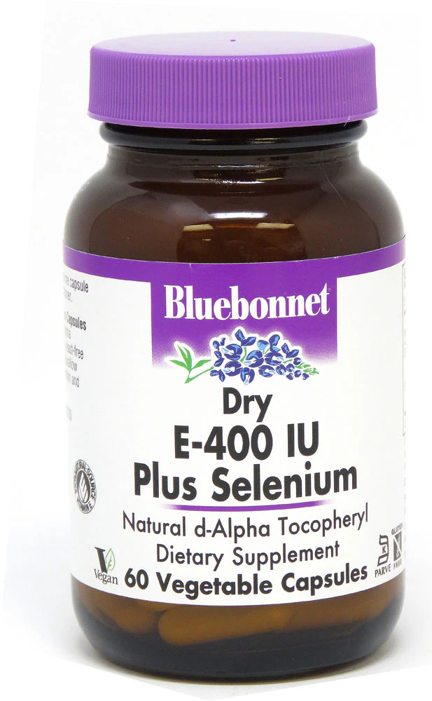Bluebonnet Nutrition Dry E-400 IU Plus Selenium -- 60 Vegetable Capsules