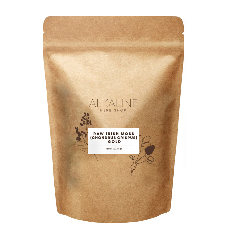 Alkaline Herb Shop Raw Chondrus Crispus Sea Moss Gold - Irish Sea Moss -- 4 oz