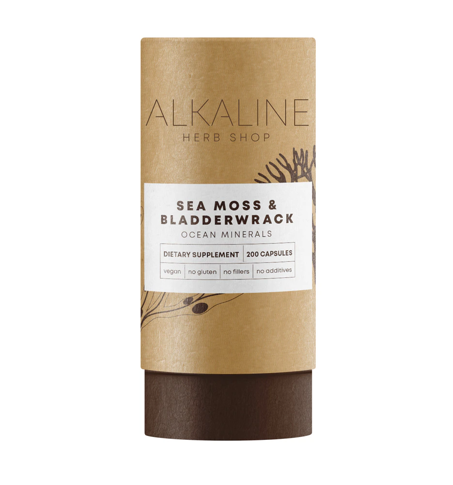 Alkaline Herb Shop Sea Moss & Bladderwrack Supplement -- 200 Capsules
