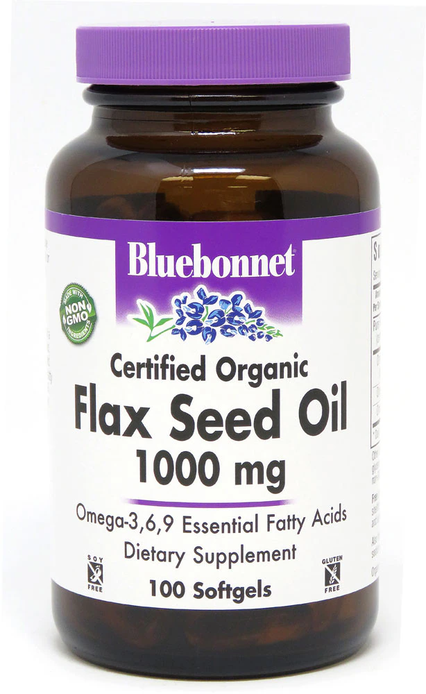 Bluebonnet Nutrition Flax Seed Oil -- 1000 mg - 100 Softgels