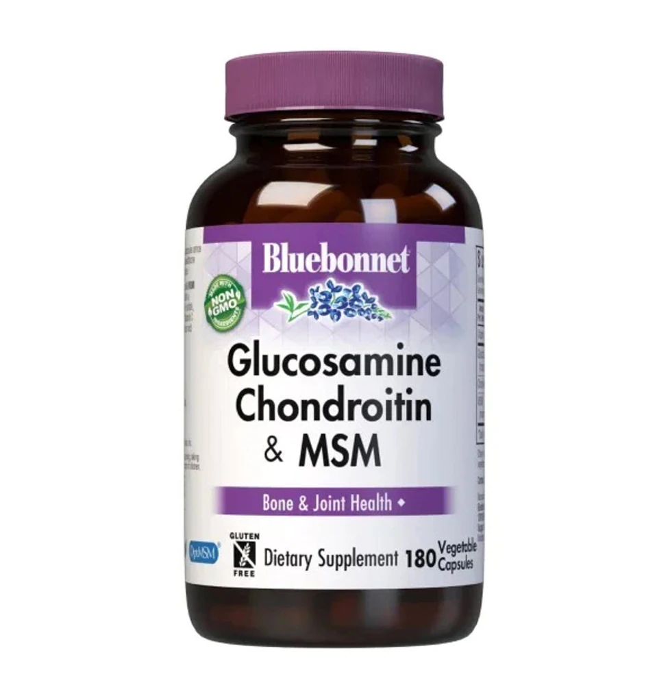 Bluebonnet Nutrition Glucosamine Chondroitin & MSM -- 180 Vegetable Capsules
