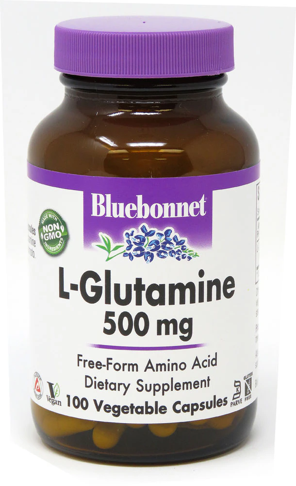 Bluebonnet Nutrition L-Glutamine -- 500 mg - 100 Vegetable Capsules