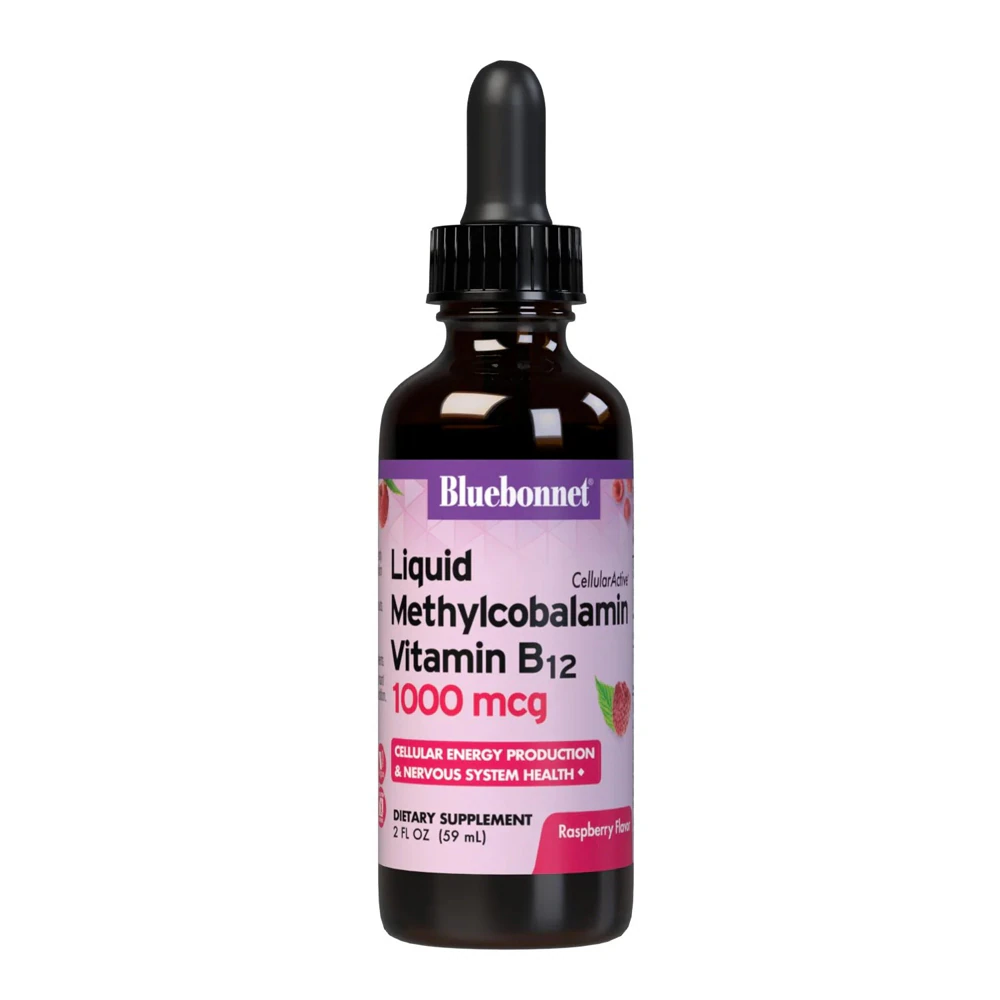 Bluebonnet Nutrition Liquid Methylcobalamin Vitamin B12 Natural Raspberry -- 1000 mcg - 2 fl oz