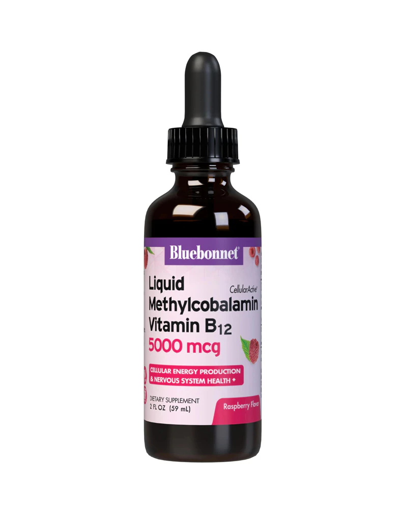 Bluebonnet Nutrition Liquid Methylcobalamin Vitamin B12 Natural Raspberry -- 5000 mcg - 2 fl oz
