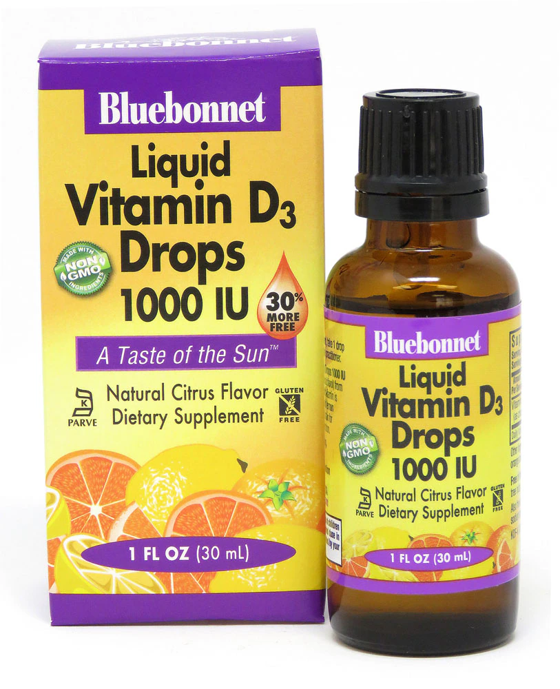 Bluebonnet Nutrition Liquid Vitamin D3 Drops Citrus -- 1000 IU - 1 fl oz