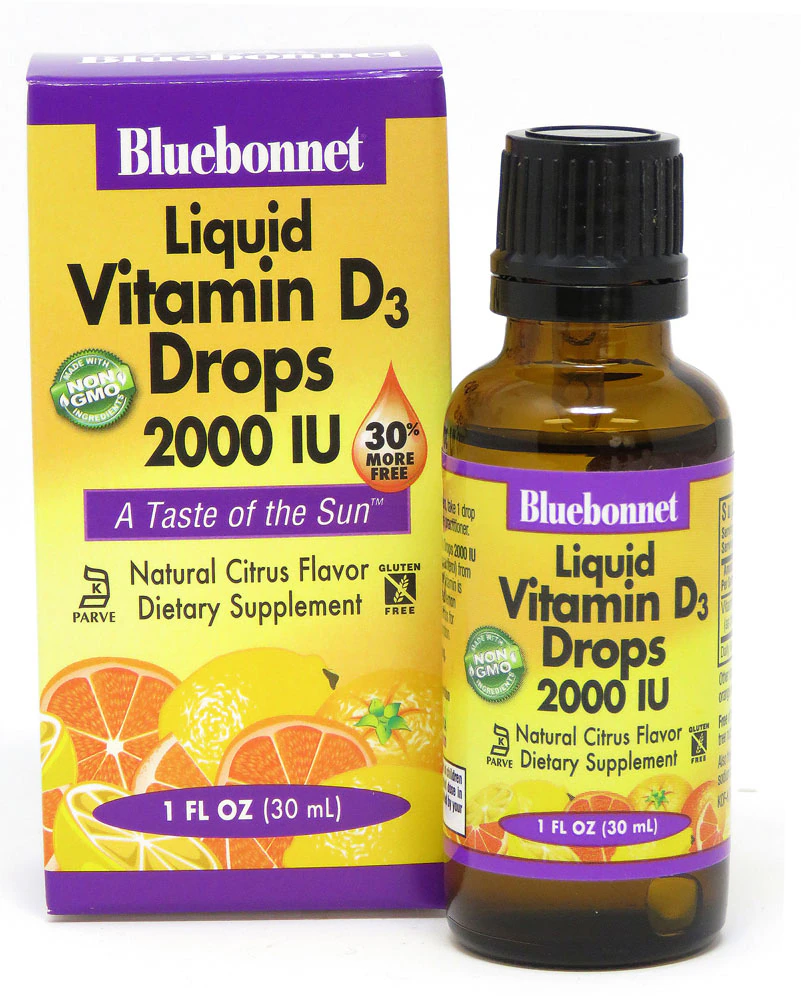Bluebonnet Nutrition Liquid Vitamin D3 Drops Citrus -- 2000 IU - 1 fl oz