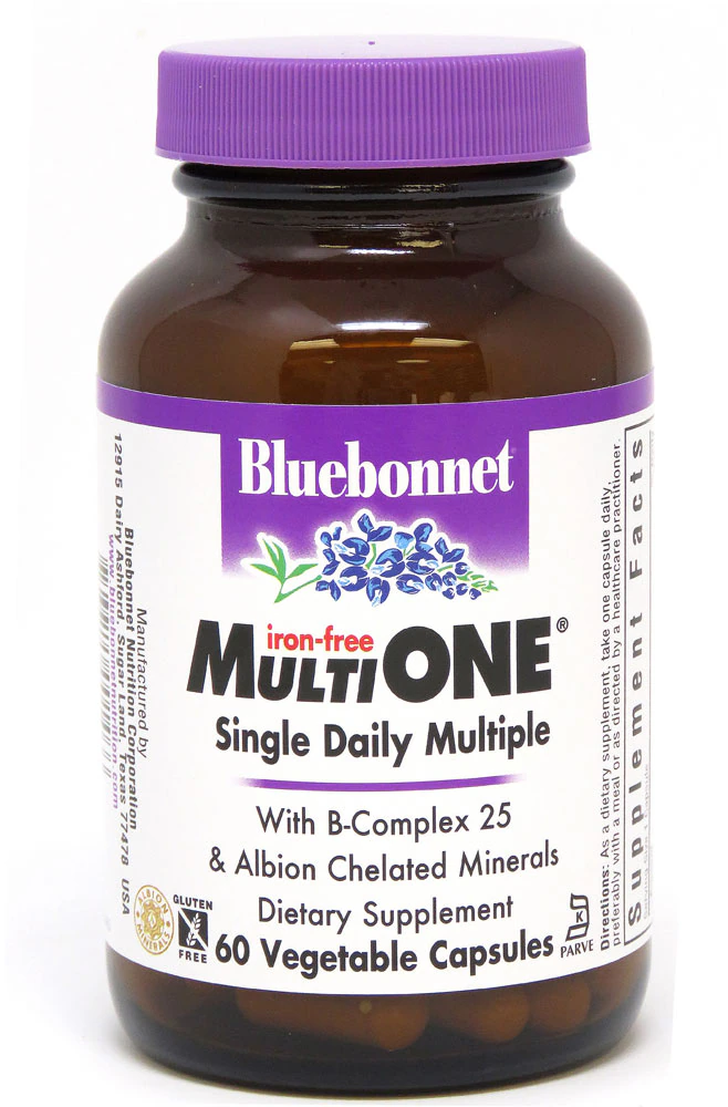 Bluebonnet Nutrition Multi One? Iron Free -- 60 Vegetable Capsules