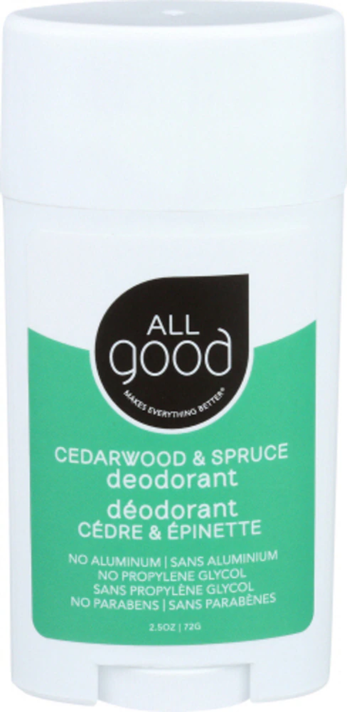 All Good Deodorant Aluminum Free - Cedarwood & Spruce -- 2.5 oz