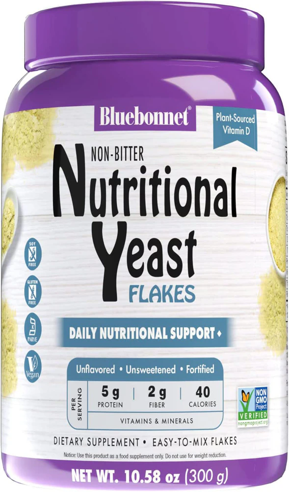 Bluebonnet Nutrition Non-Bitter Nutritional Yeast Flakes -- 10.58 oz