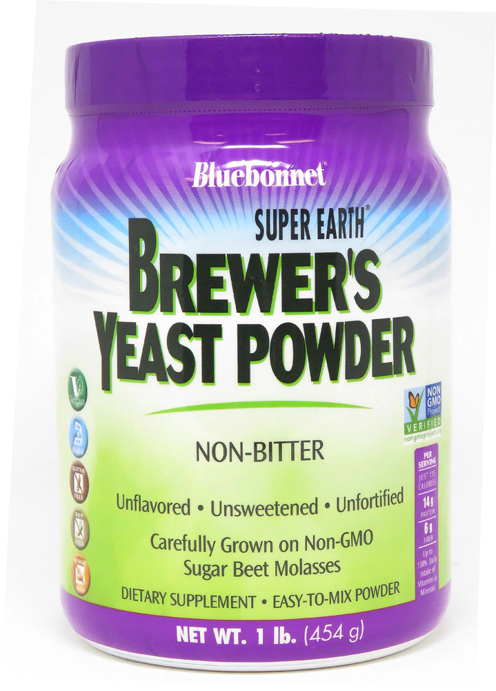 Bluebonnet Nutrition Super Earth? Brewer's Yeast Powder Non-Bitter Unflavored -- 1 lb