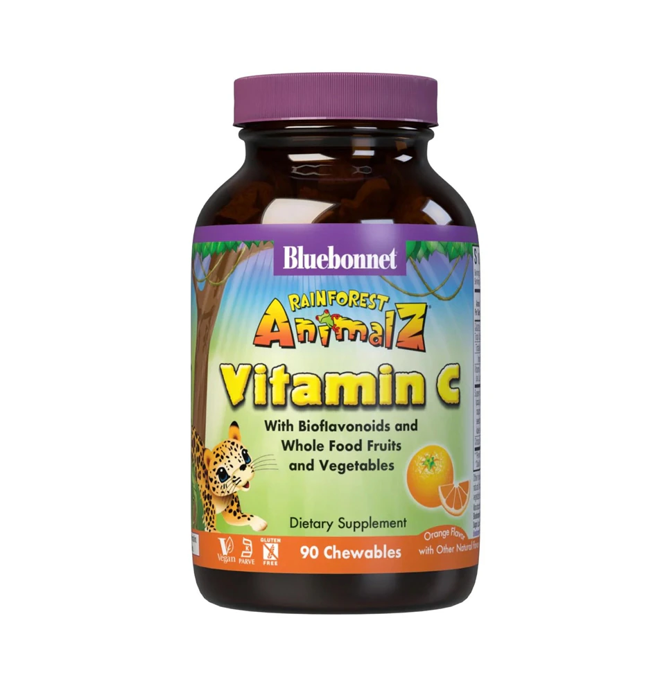 Bluebonnet Nutrition Super Earth? Rainforest Animalz? Vitamin C Natural Orange -- 90 Chewables