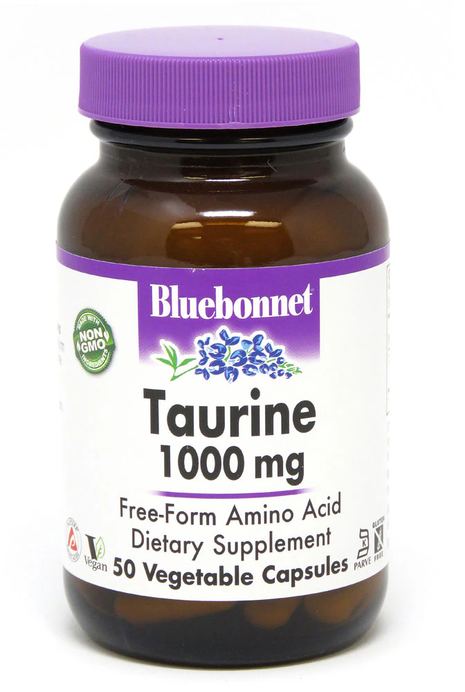 Bluebonnet Nutrition Taurine -- 1000 mg - 50 Vegetable Capsules