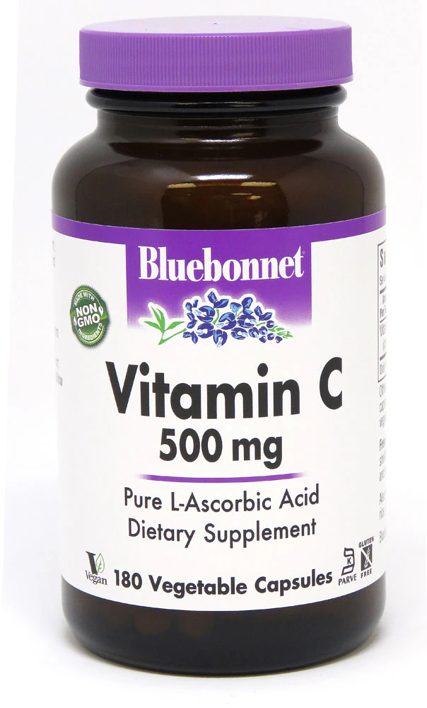 Bluebonnet Nutrition Vitamin C -- 500 mg - 180 Vegetable Capsules