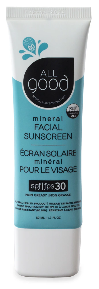 All Good Mineral Facial Sunscreen Lotion SPF 30 -- 1.7 fl oz
