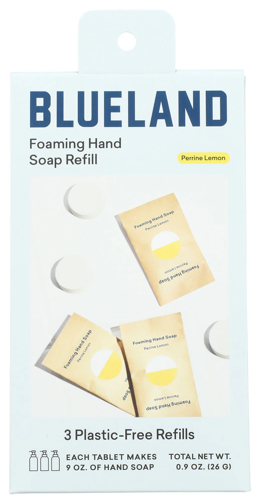 Blueland Foaming Hand Soap Foaming Tablet Refills Perrine Lemon -- 3 Tablets