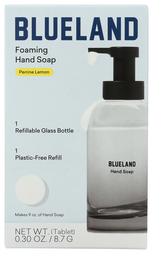 Blueland Foaming Hand Soap Foaming Tablets + Bottle Perrine Lemon -- 1 Set