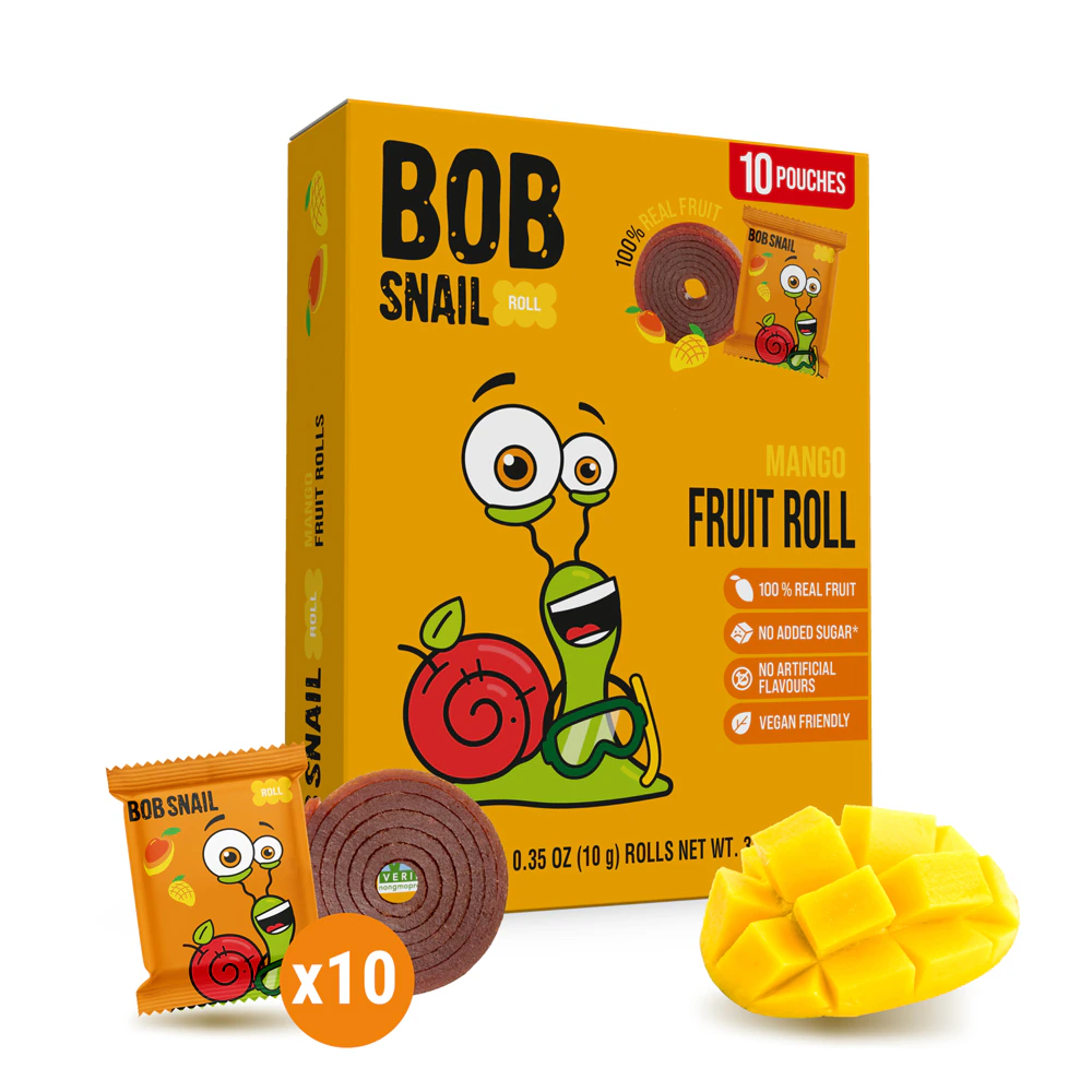 Bob Snail Fruit Rolls Non-GMO Mango -- 10 Pack