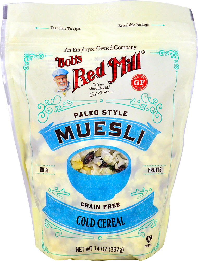 Bob's Red Mill Gluten Free Grain Free Paleo Muesli Nuts Fruits -- 14 oz