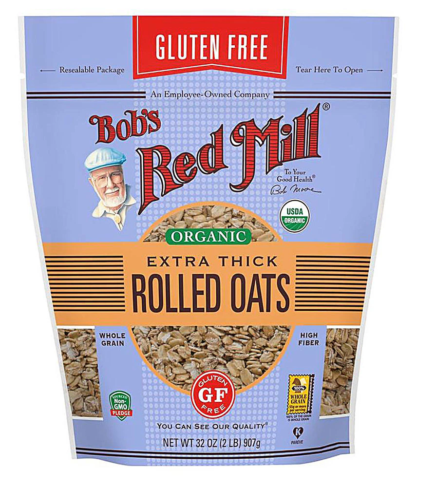 Bob's Red Mill Gluten Free Organic Rolled Oats Extra Thick -- 32 oz