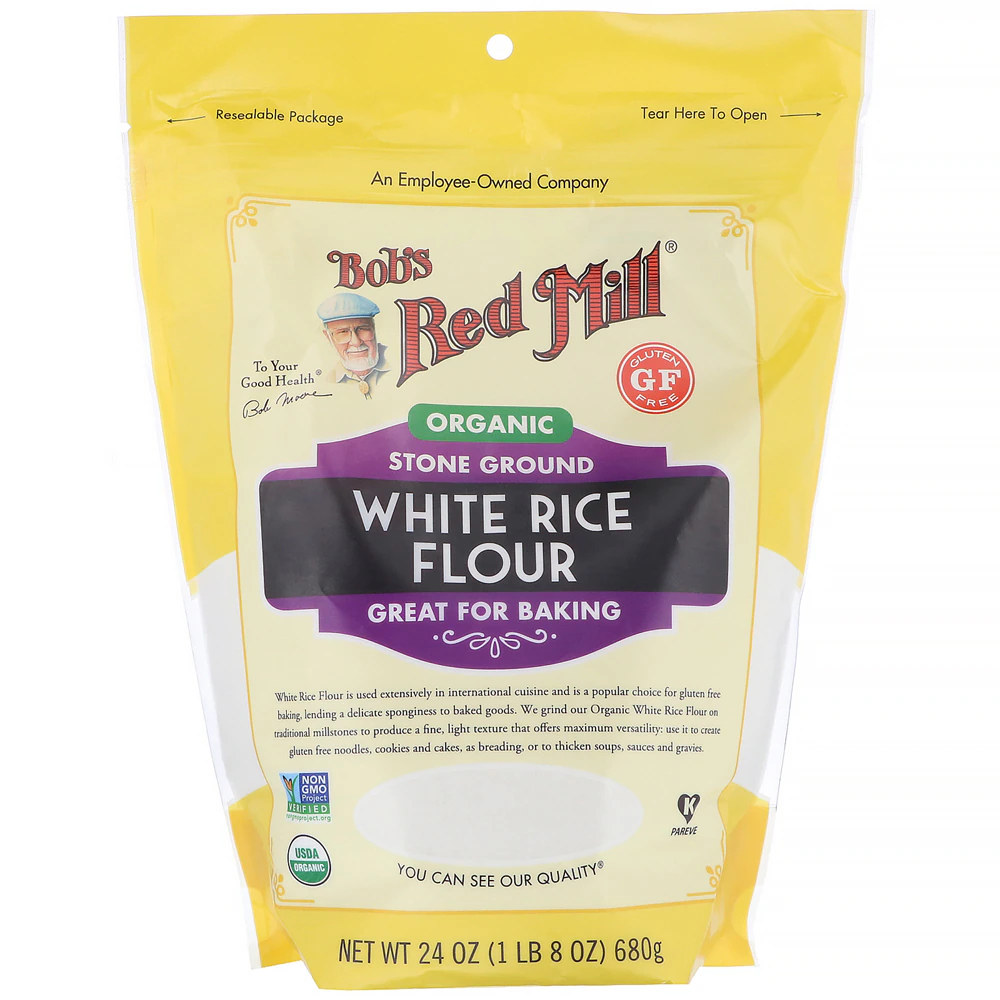 Bob's Red Mill Gluten Free Organic White Rice Flour -- 24 oz