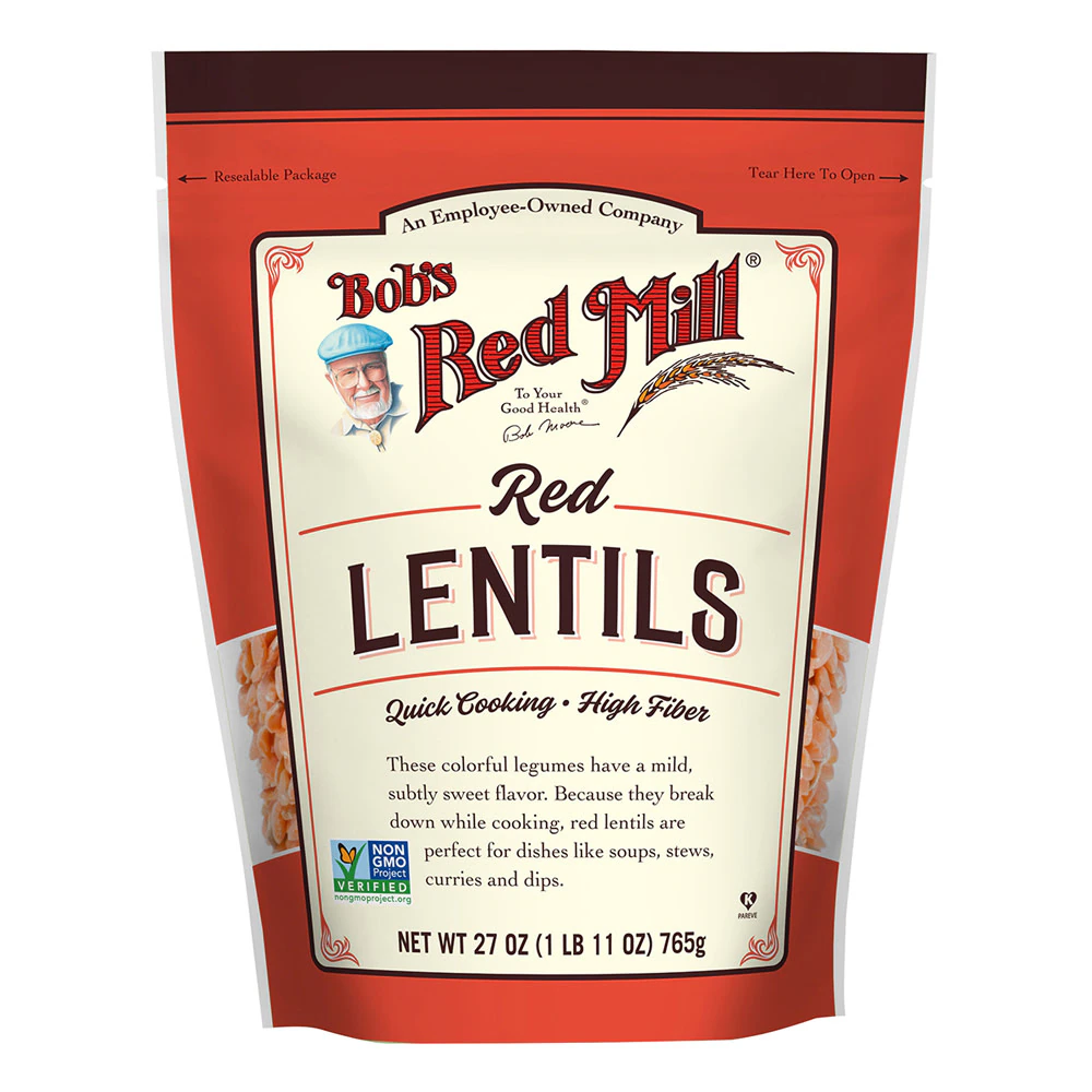 Bob's Red Mill Kosher Non-GMO Red Lentils -- 27 oz