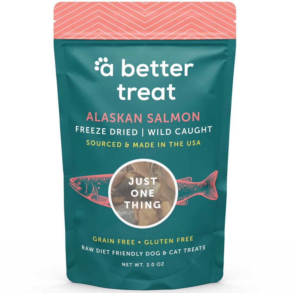 A Better Treat Dog & Cat Treats Freeze Dried Alaskan Salmon -- 3 oz