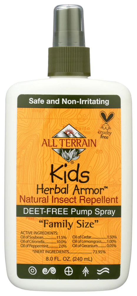 All Terrain Kids Herbal Armor Natural Insect Repellent Spray Deet-Free -- 8 fl oz