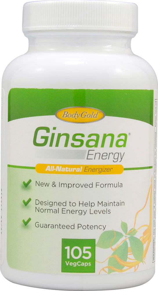 Body Gold Ginsana Energy -- 105 VegCaps