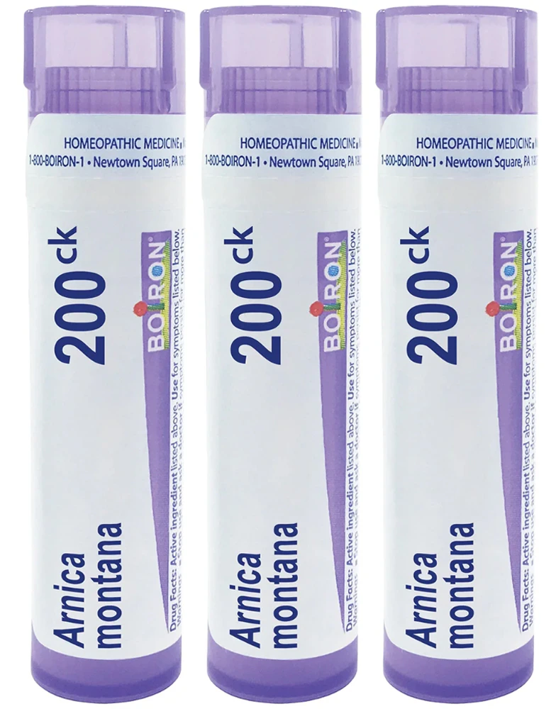 Boiron Arnica Montana 200ck Homeopathic Medicine for Muscle Pain and Stiffness - 3 Tubes -- 240 Pellets