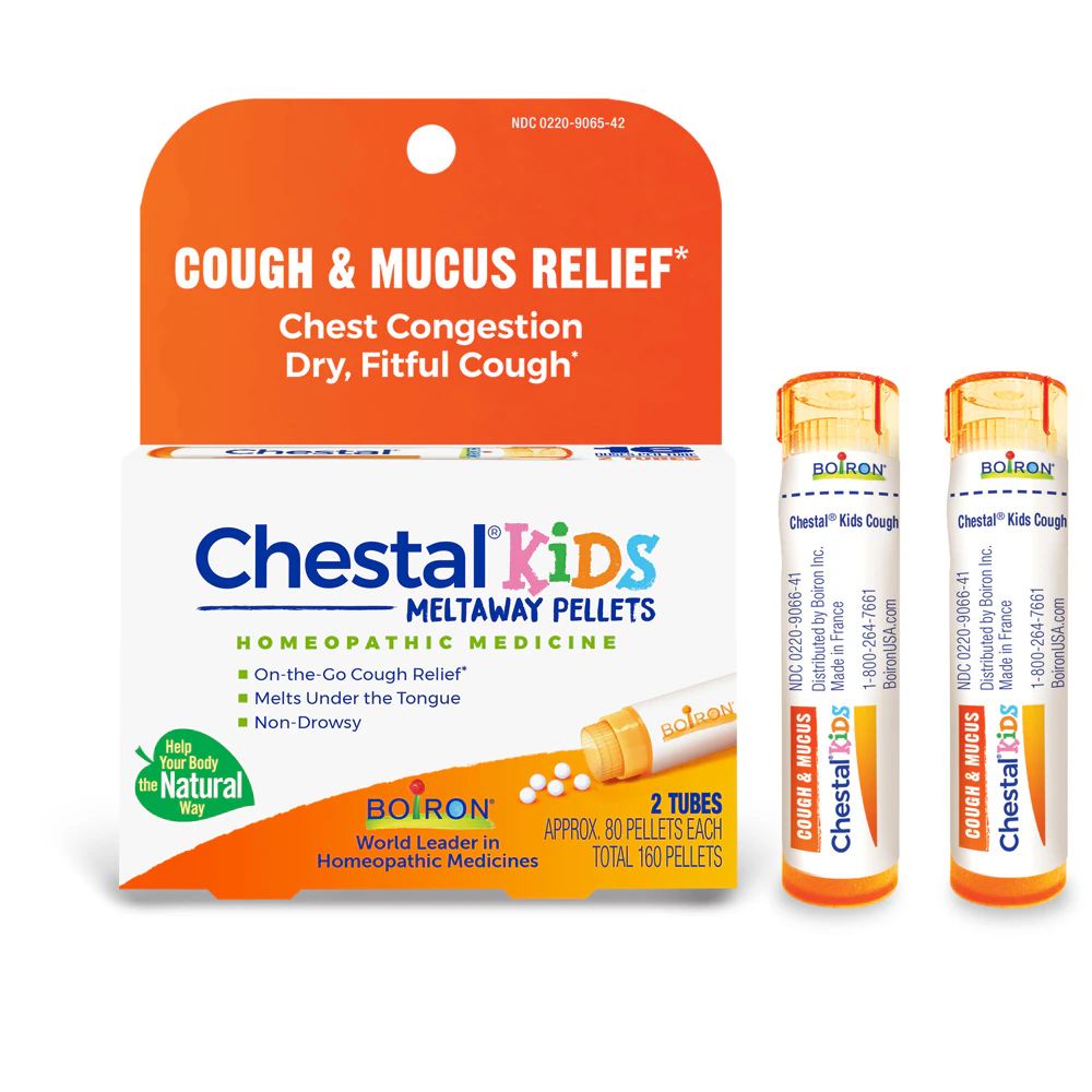Boiron Chestal Kids Pellets Cough & Mucus Relief - Chest Congestion-Dry-Fitful Cough -- 160 Pellets