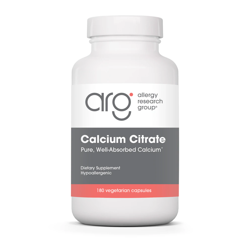 Allergy Research Group Calcium Citrate -- 180 Vegetarian Capsules