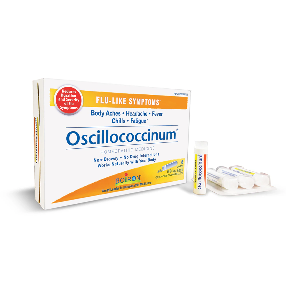 Boiron Oscillococcinum Flu-Like Symptoms-Body Aches-Headache-Fever-Chills-Fatigue -- 6 Doses