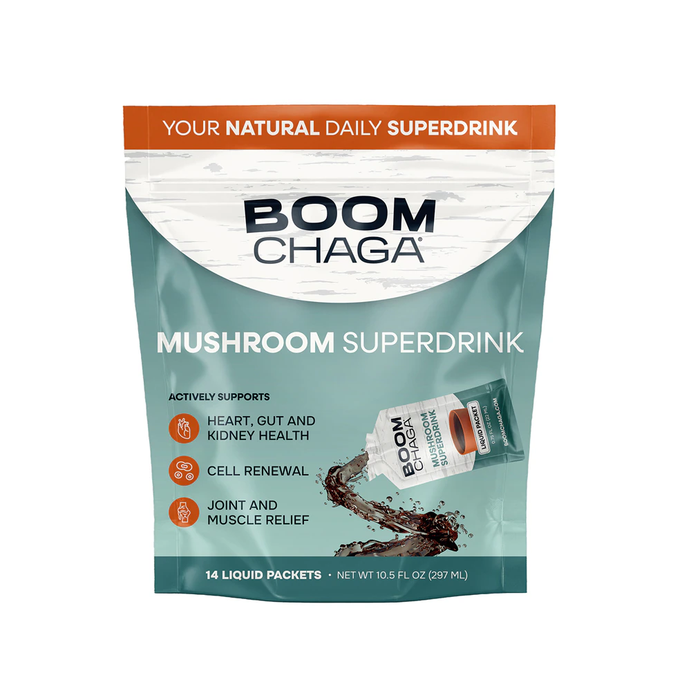 BOOM Chaga Mushroom Superdrink -- 14 Single-Serve Packets