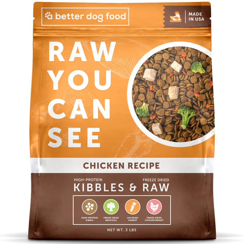 A Better Treat Dry Dog Food Kibble & Freeze Dried Chicken -- 3 lbs
