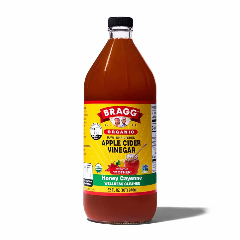 Bragg Non-GMO Apple Cider Vinegar Raw-Unfiltered Honey Cayenne -- 16 fl oz