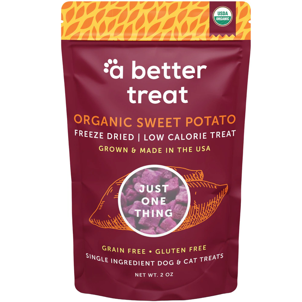 A Better Treat Organic Dog & Cat Treats Freeze Dried Purple Sweet Potato -- 3 oz