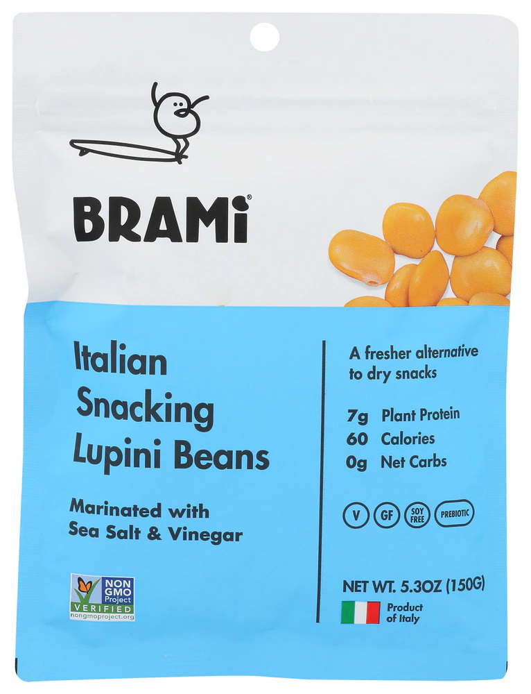 Brami Italian Snacking Lupini Beans Sea Salt & Vinegar -- 5.3 oz