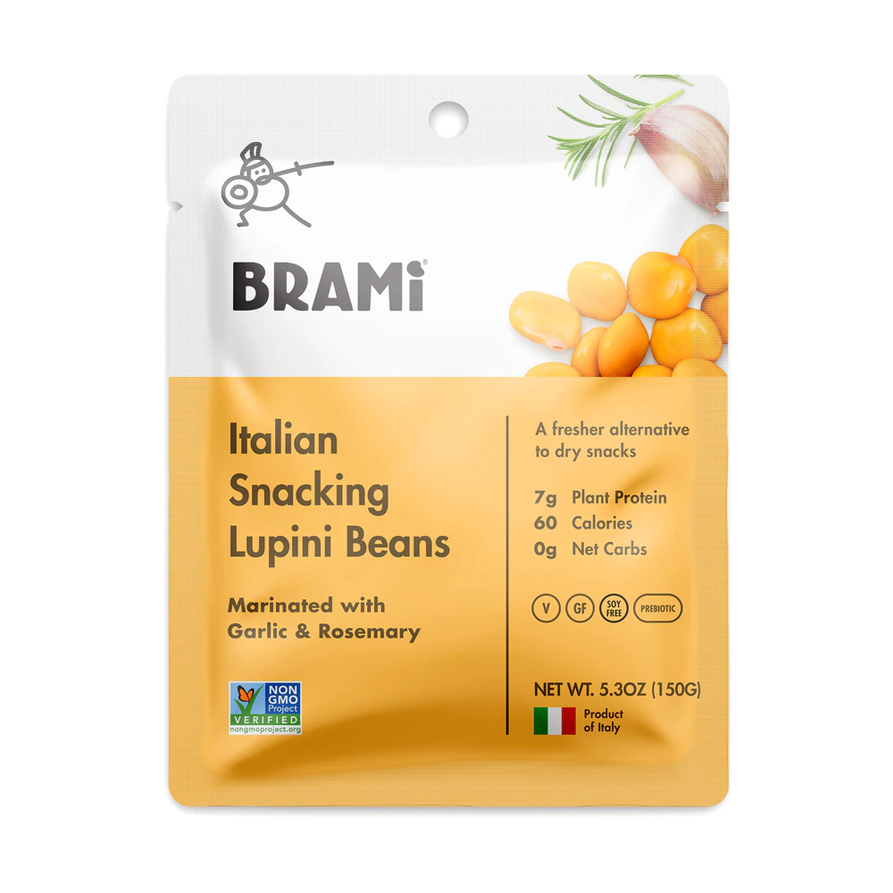 Brami Italian Snacking Lupini Beans Garlic & Rosemary -- 5.3 oz